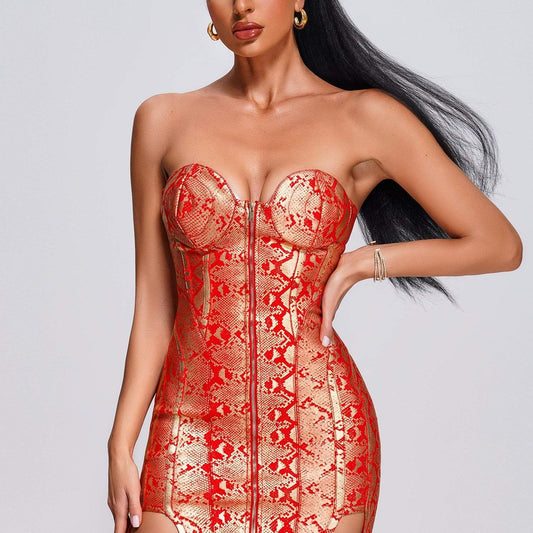 Aphrodite Red Goddess Dress - Timeless Elegance with a Bold Twist