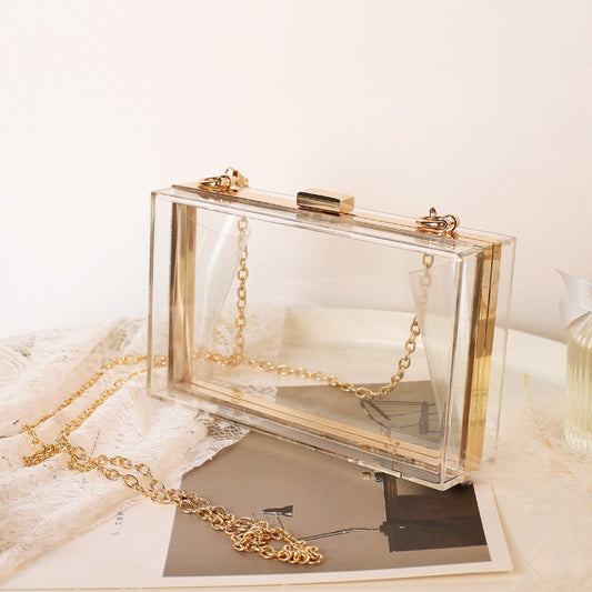 Acrylic Clear Clutch Bag Clear Purse For Women