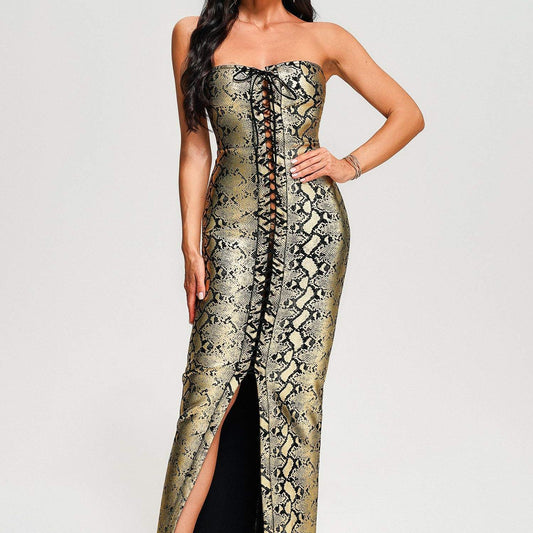 Leila Snake Skin Bodycon Dress