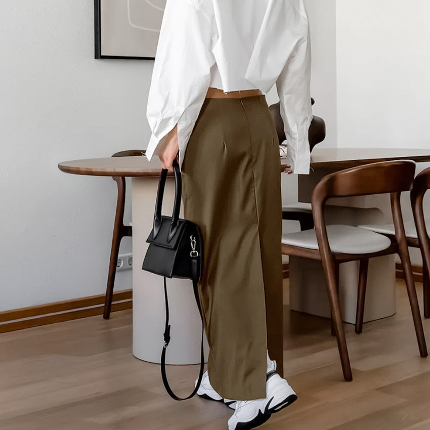 Low Waist Straight Street Wear Casual Long Skirt For Women