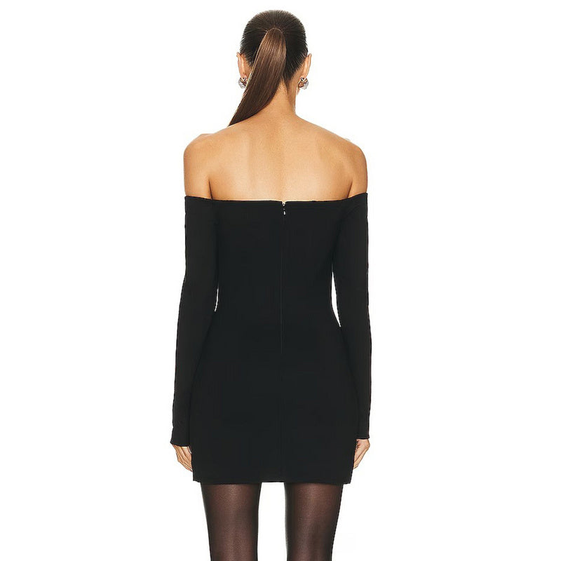 Audrey Midnight Black Studded Dress