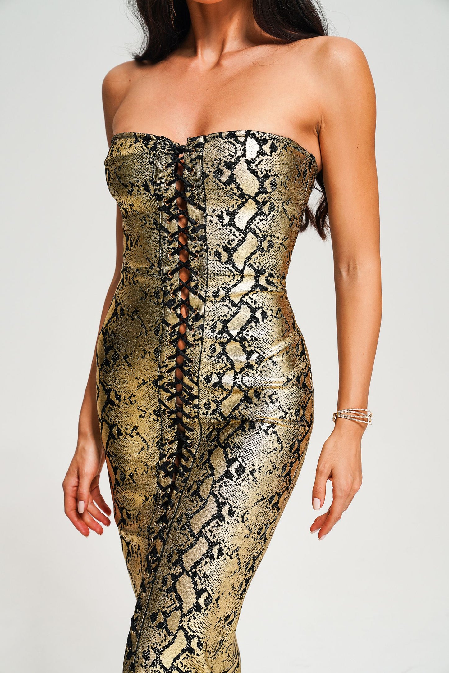 Leila Snake Skin Bodycon Dress