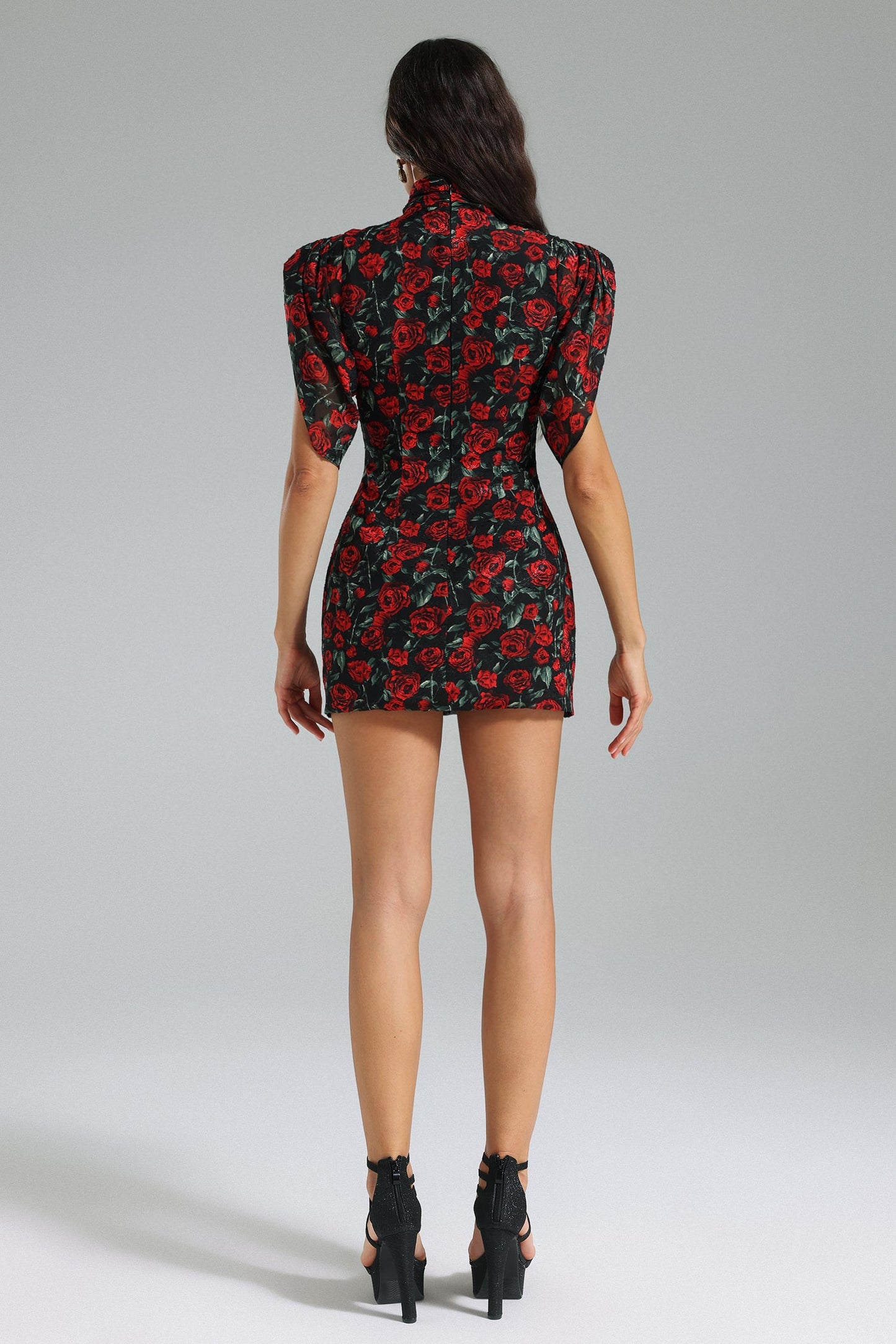 Sharla Floral Slit Sleeves Mini Dress – Effortless Elegance with a Touch of Playful Charm